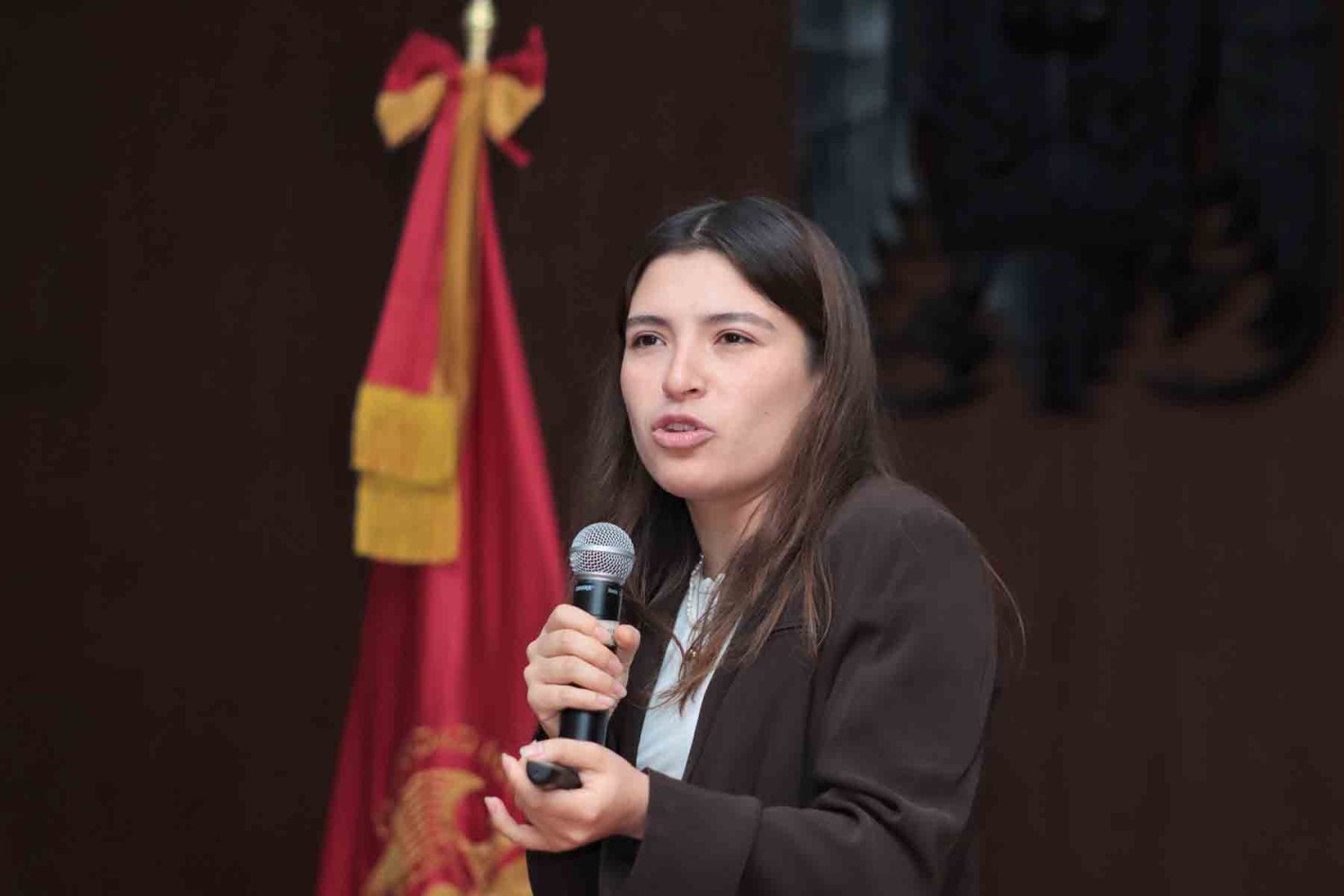 ing regina maria correa castellanos durante su ponencia