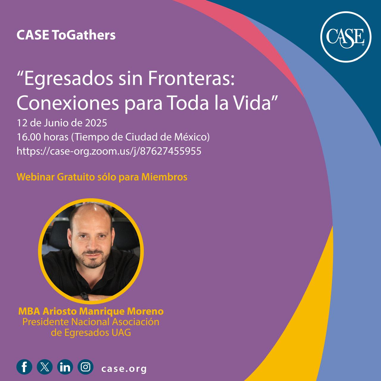 El Mtro. Ariosto Manrique presentó un webinar donde habló del modelo de UAG Alumni