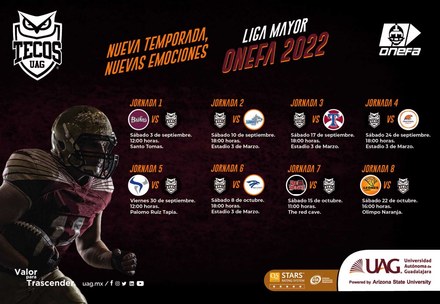 Tecos está listo para iniciar la temporada de la Liga Mayor UAG Media Hub