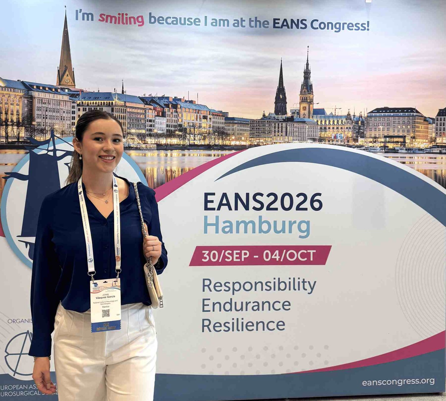 Julieta presentó dos trabajos de investigación en el Congreso EANS 2026