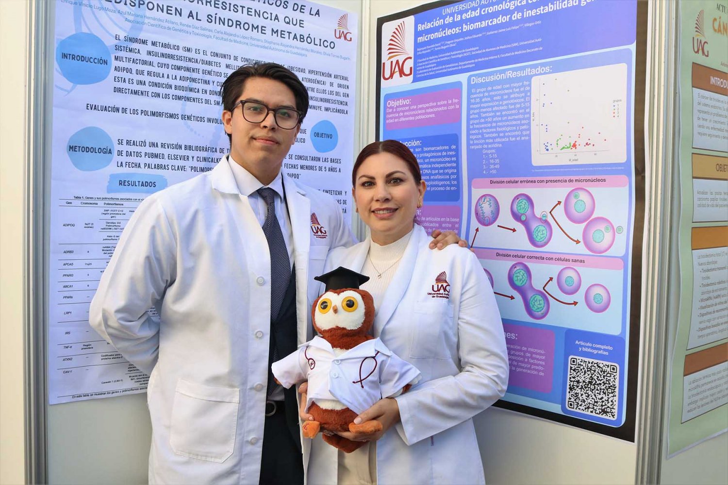 janeth y eduardo, madre e hijo que estudian juntos Medicina en la uag