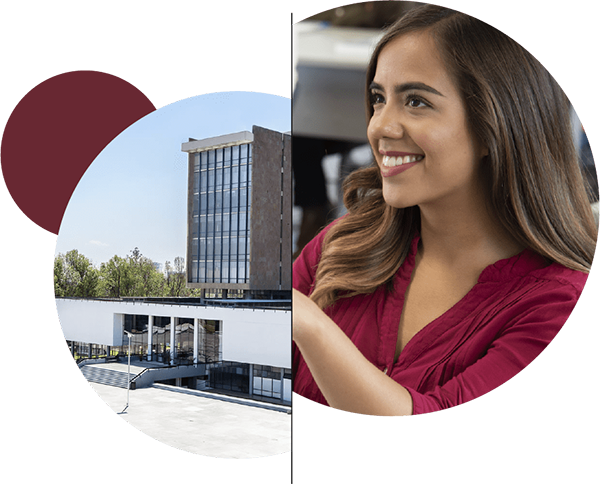 Estudiante e instalaciones de la biblioteca de la UAG