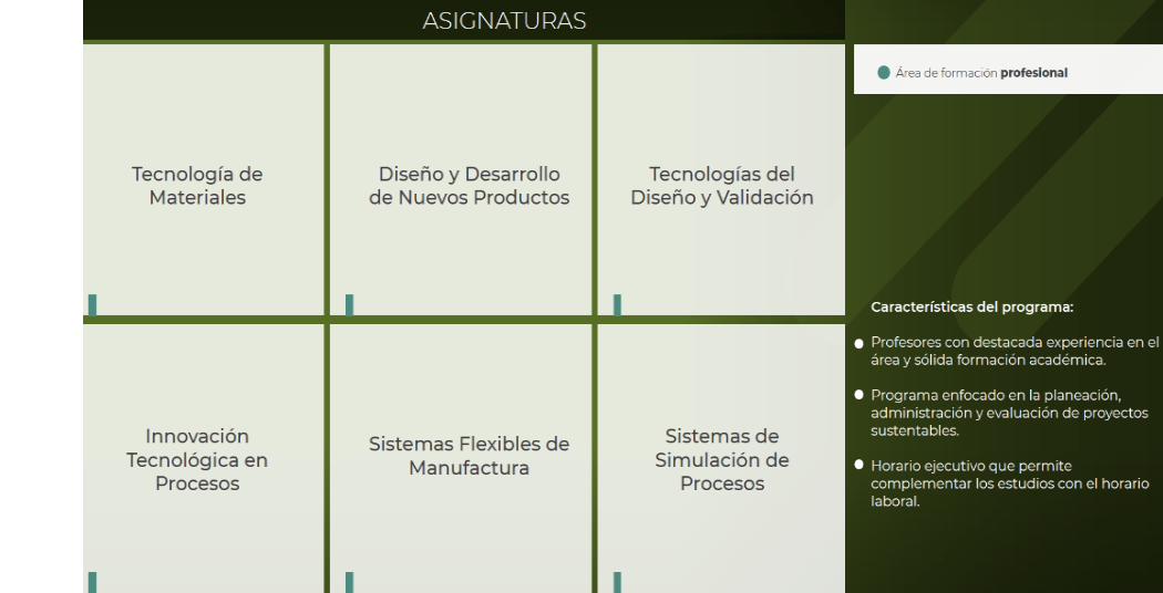 Especialidad en Procesos Avanzados de Manufactura